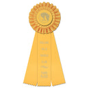Luxury 3 Rosette Award Ribbon 4-1/2" Top