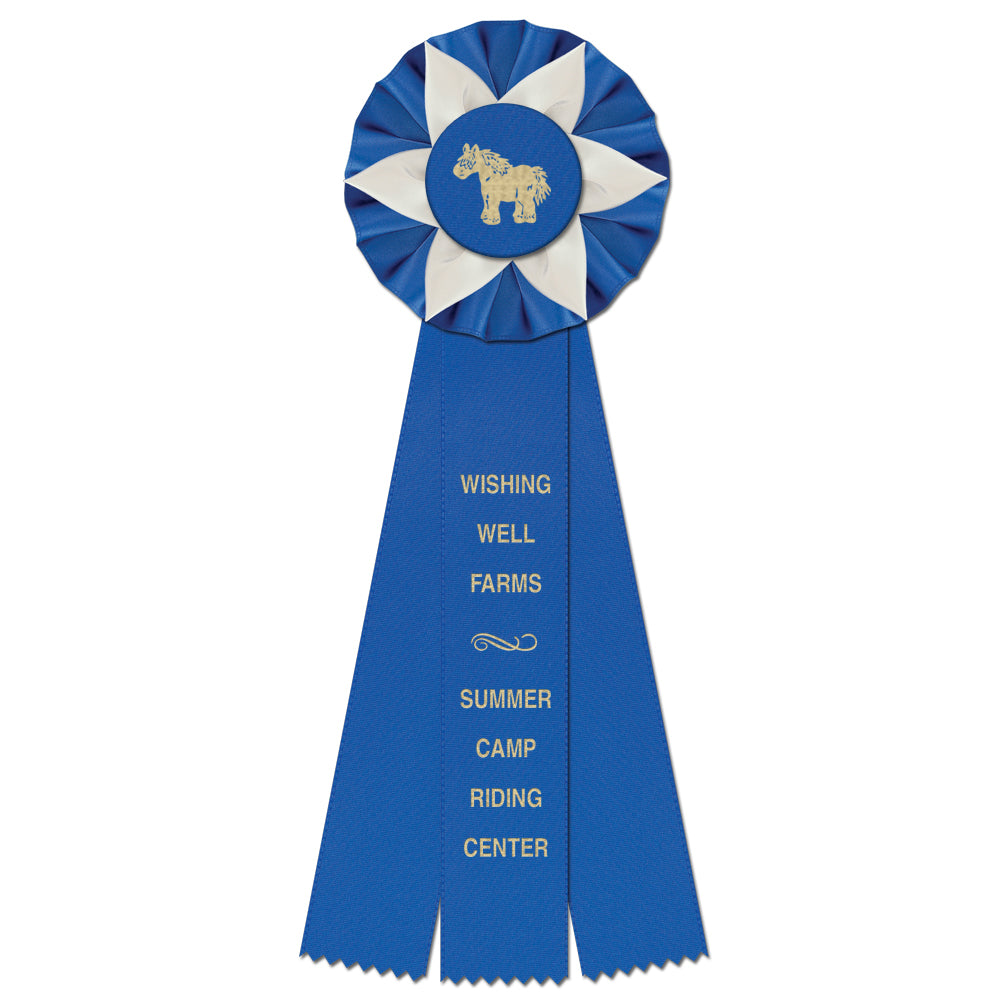 Ewell 3 Rosette Award Ribbon, 4-1/2