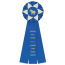 Ewell 3 Rosette Award Ribbon, 4-1/2" Top