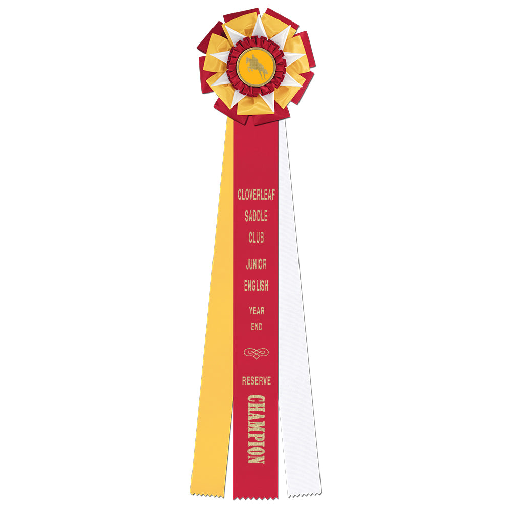 Newcastle 3 Rosette Award Ribbon, 6-1/2