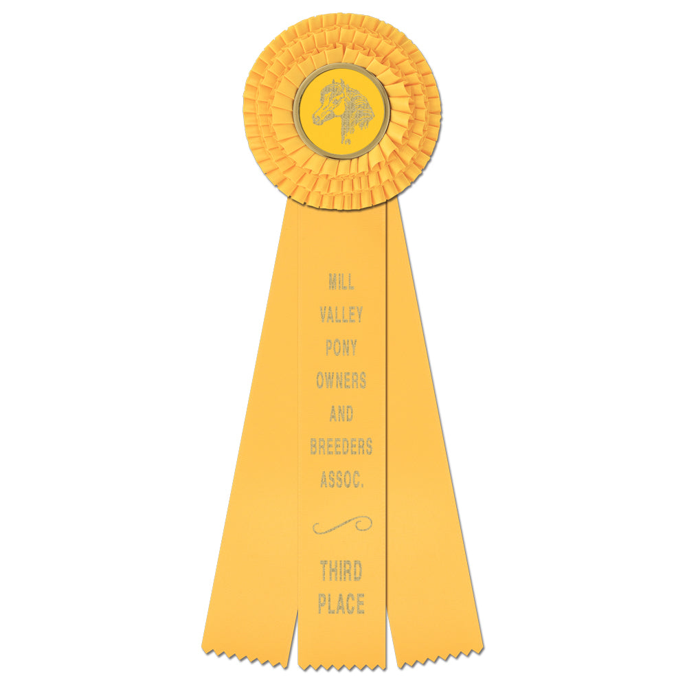 Dover 3 Rosette Award Ribbon, 4-1/2