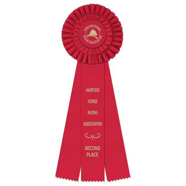 Stock Single Equestrian Empire Rosette Award Ribbon - Sold by Hodges Badge Company