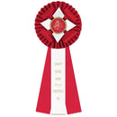 Malden 3 Rosette Award Ribbon, 6" Top