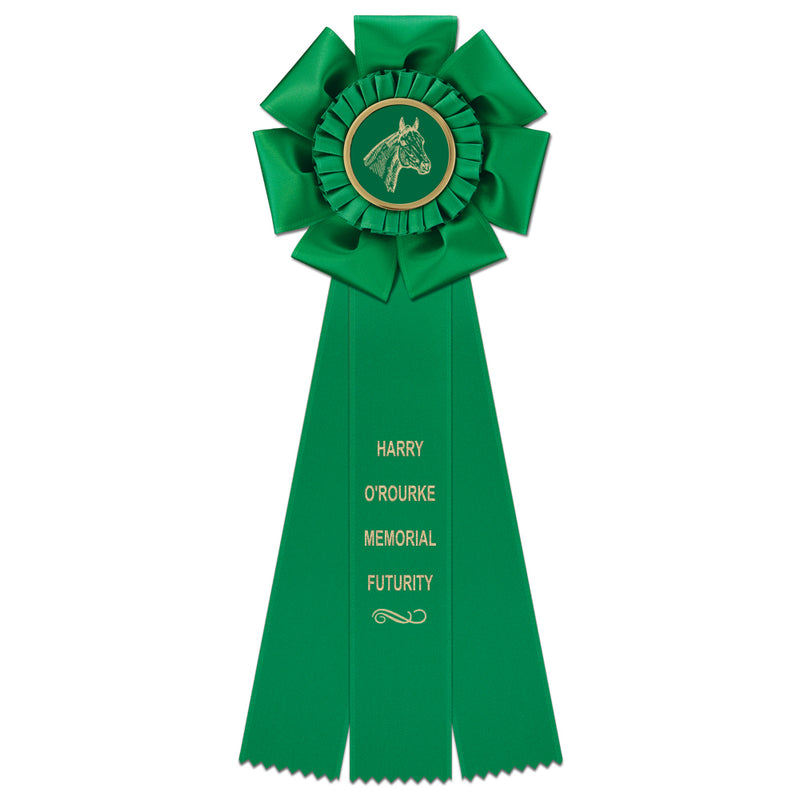 Peerless 3 Rosette Award Ribbon 5-1/2" Top