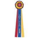 Berkshire 3 Rosette Award Ribbon, 6-1/2" Top