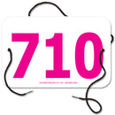 Indurotec™ Small Rectangular Exhibitor Number With String