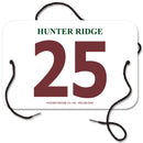 Custom Indurotec™ Full Color Small Rectangular Exhibitor Number With String