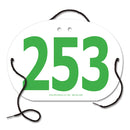 Indurotec™ Large Oval Exhibitor Number With String