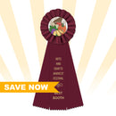 Ideal 3 Rosette Award Ribbon 4" Top - 10% OFF - SALE