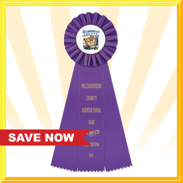 Ideal 3 Rosette Award Ribbon 4" Top - 15% OFF - SALE