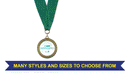 1-3/4" Custom LFL Award Medal With Grosgrain Neck Ribbon.