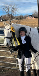 Stock Dressage Oval Exhibitor Number With Hook - Hodges Badge Company, Inc.