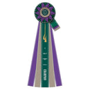 Jersey 5 Rosette Award Ribbon, 6-1/2" Top