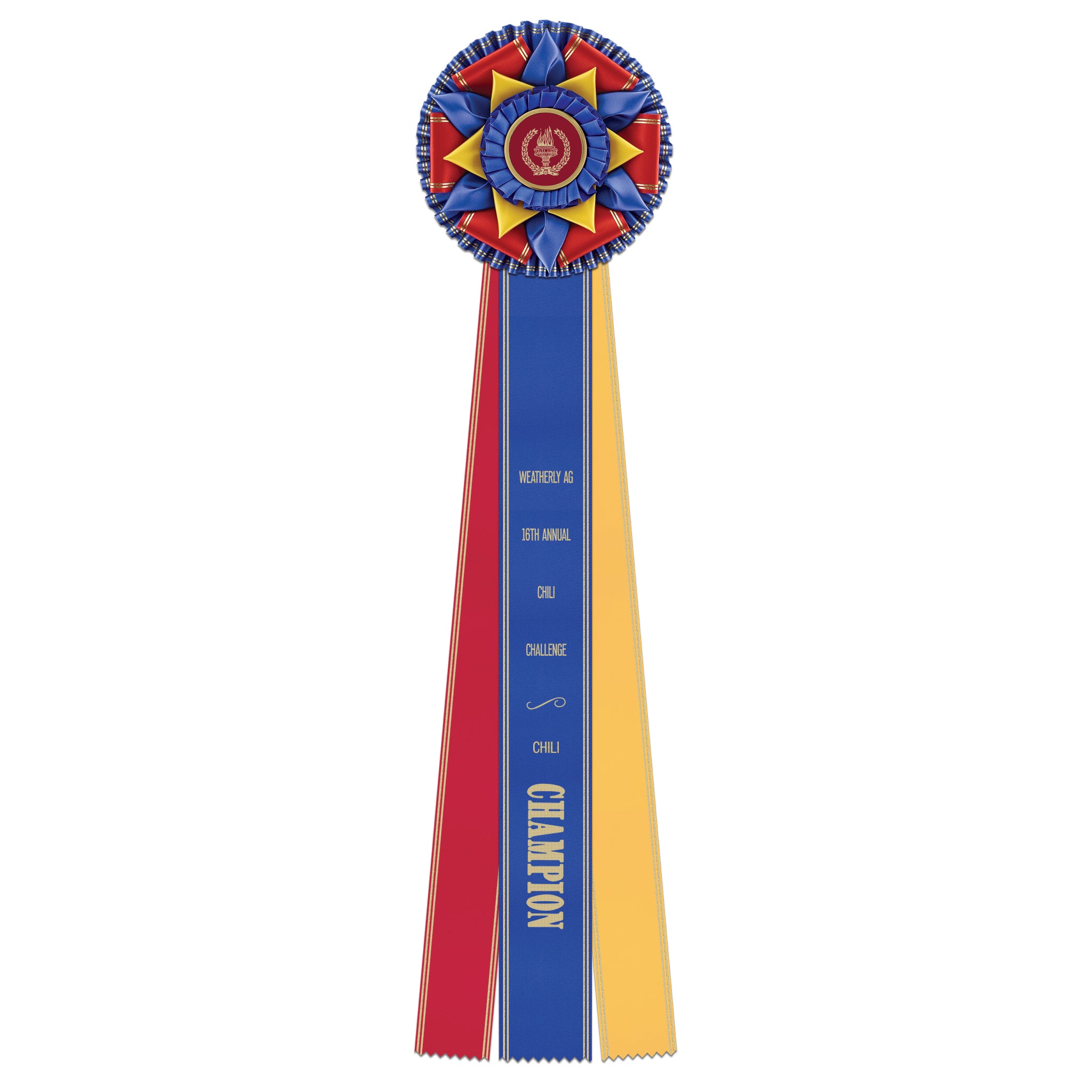 Kennet 3 Rosette Award Ribbon, 6-1/2