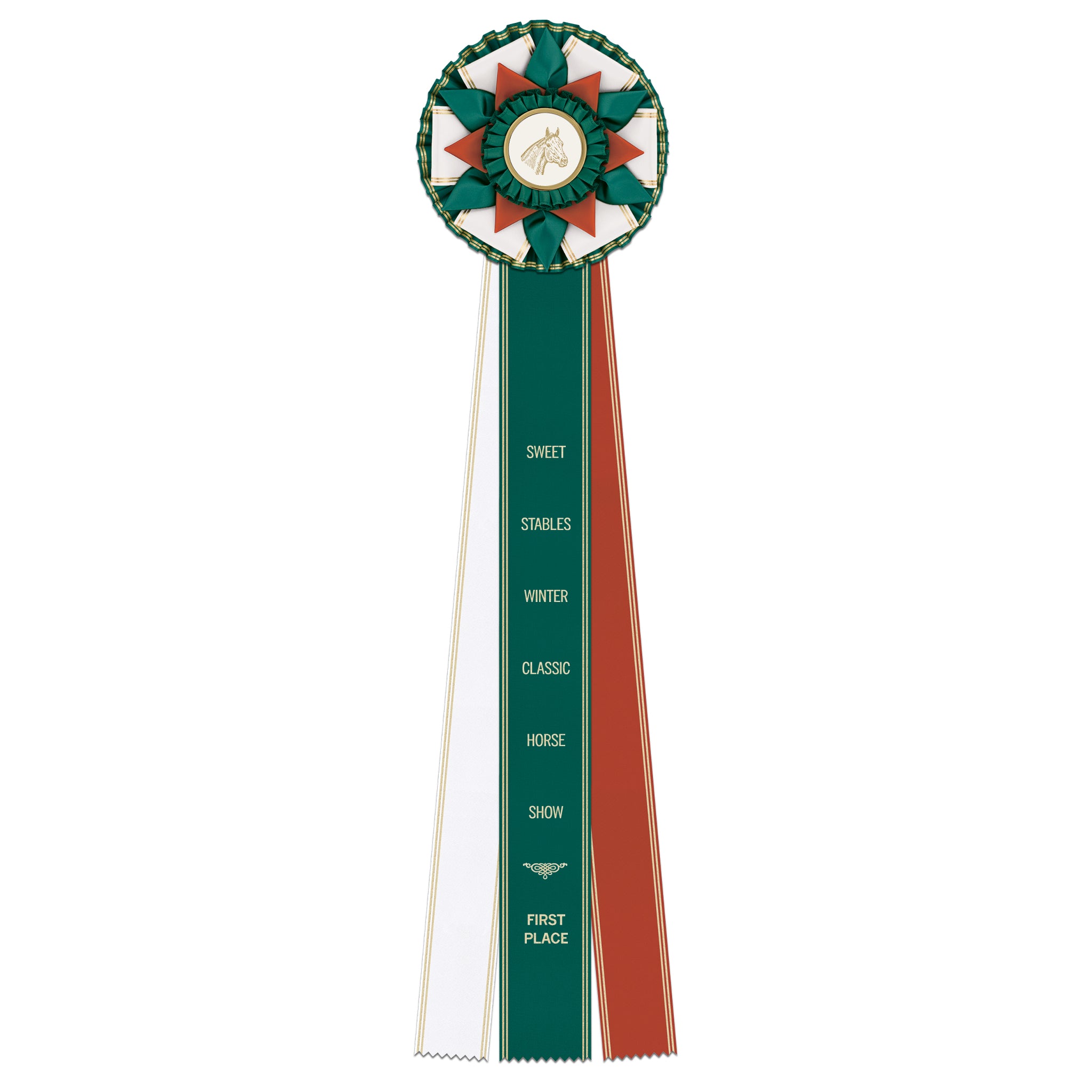 Kennet 3 Rosette Award Ribbon, 6-1/2