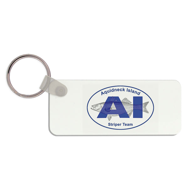 3" x 1" Full Color Custom Rectangle Keychain With Print on Front