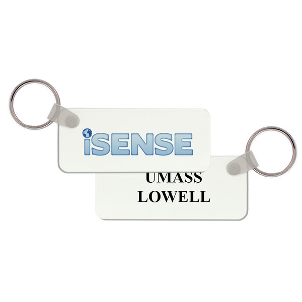3" x 1" Full Color Custom Rectangle Keychain With Print on Back
