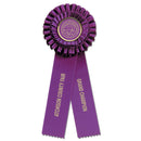 Luxury 2 Rosette Award Ribbon, 4-1/2" Top