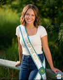 Custom 2 Layer Contestant Award Sash With 3" Rosette