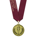 2" CL Award Medal With Custom Satin Neck Ribbon