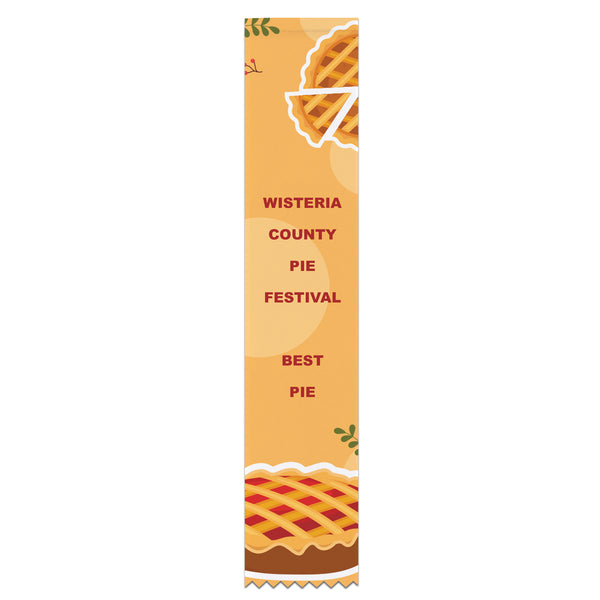2" x 10" Custom Multicolor Hemmed Top Award Ribbon
