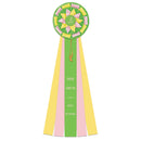 Newton 5 Rosette Award Ribbon, 7" Top