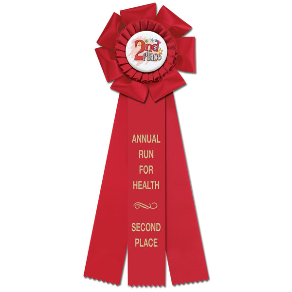 Peerless 3 Rosette Award Ribbon, 5-1/2" Top