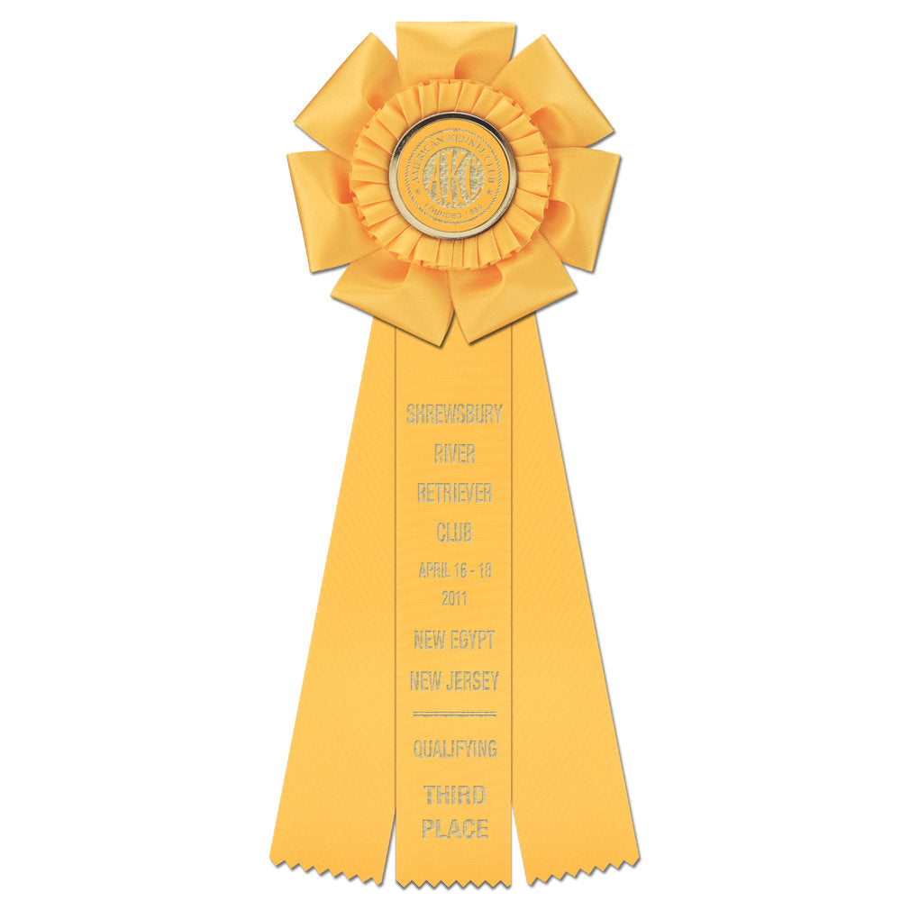 Peerless 3 Rosette Award Ribbon 5-1/2