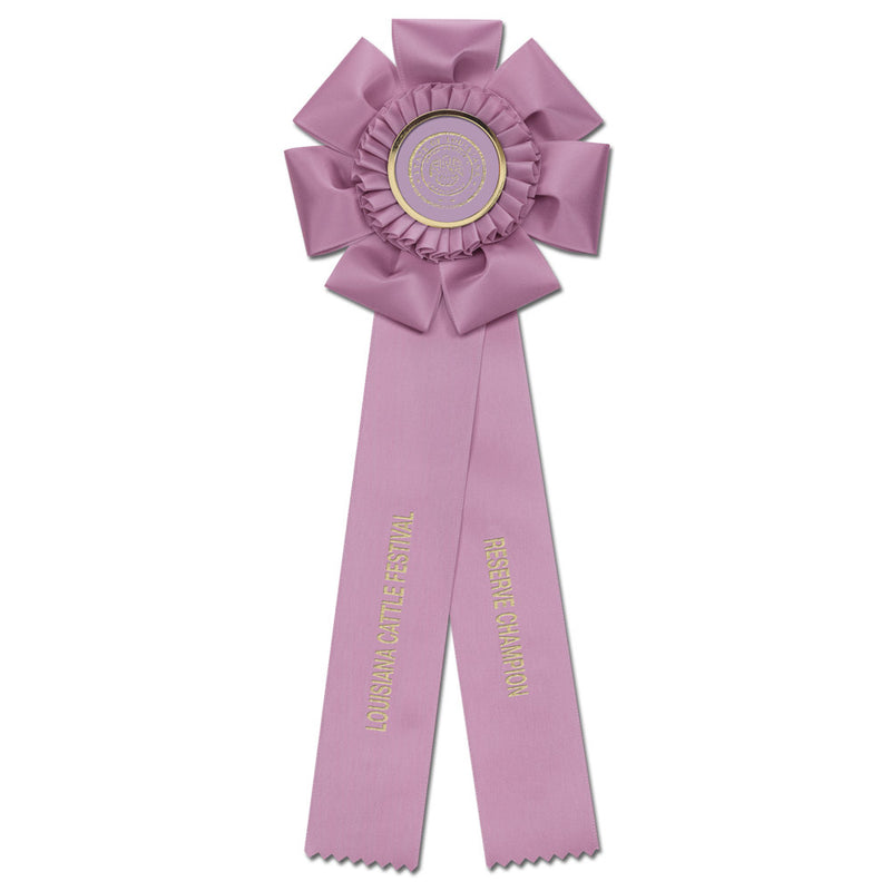 Peerless 2 Rosette Award Ribbon, 5-1/2" Top