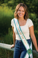 Custom 2 Layer Contestant Award Sash With 3" Rosette