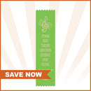 2" x 8" Custom Pinked Top Award Ribbon  - 15% OFF + FREE NEW CUSTOM LOGO/DESIGN - SALE