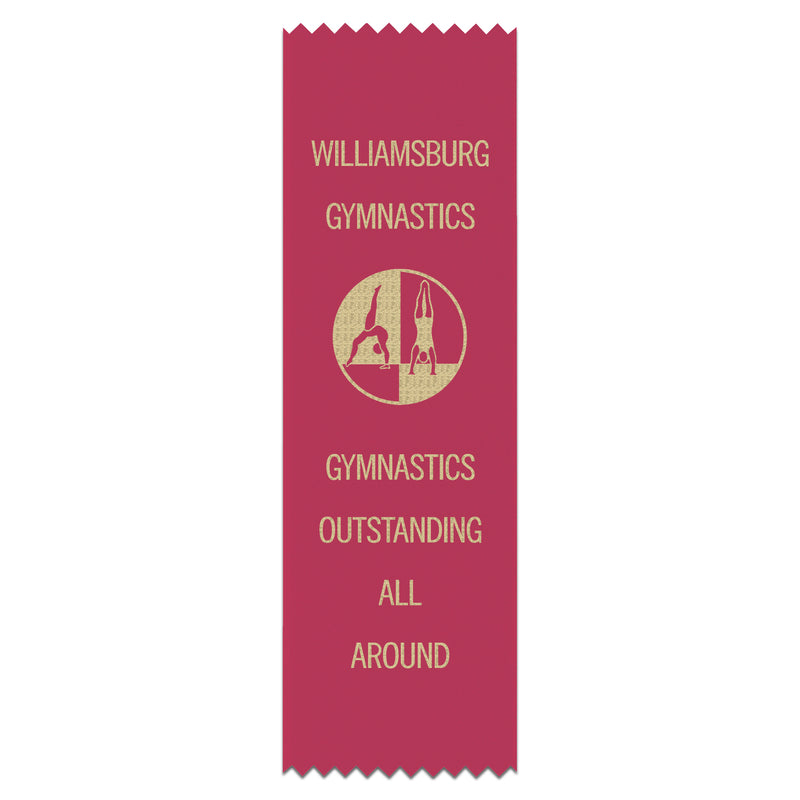 2-1/2" x 8" Custom Pinked Top Award Ribbon