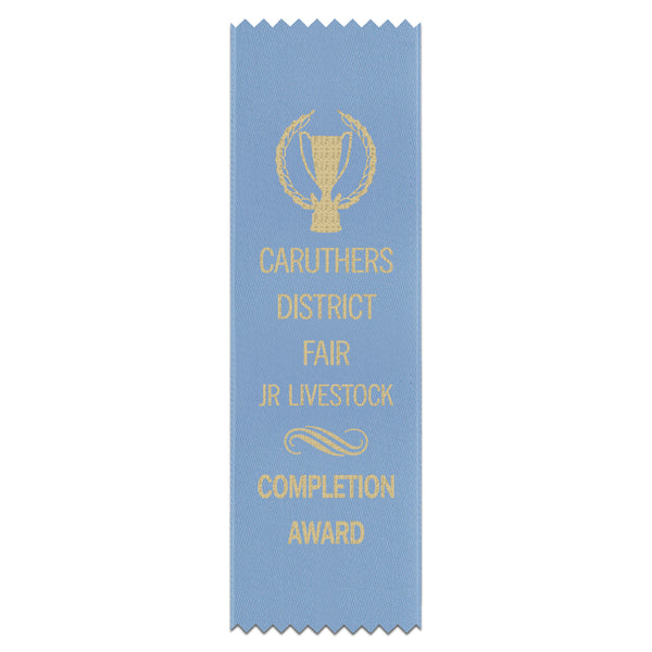 2-1/2" x 8" Custom Pinked Top Award Ribbon