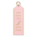 2" x 6" Custom Point Top Award Ribbon With Border