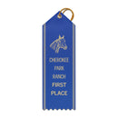 2" x 6" Custom Point Top Award Ribbon With Border