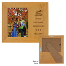 5" X 7" Red Alder Picture Frame Engraved.