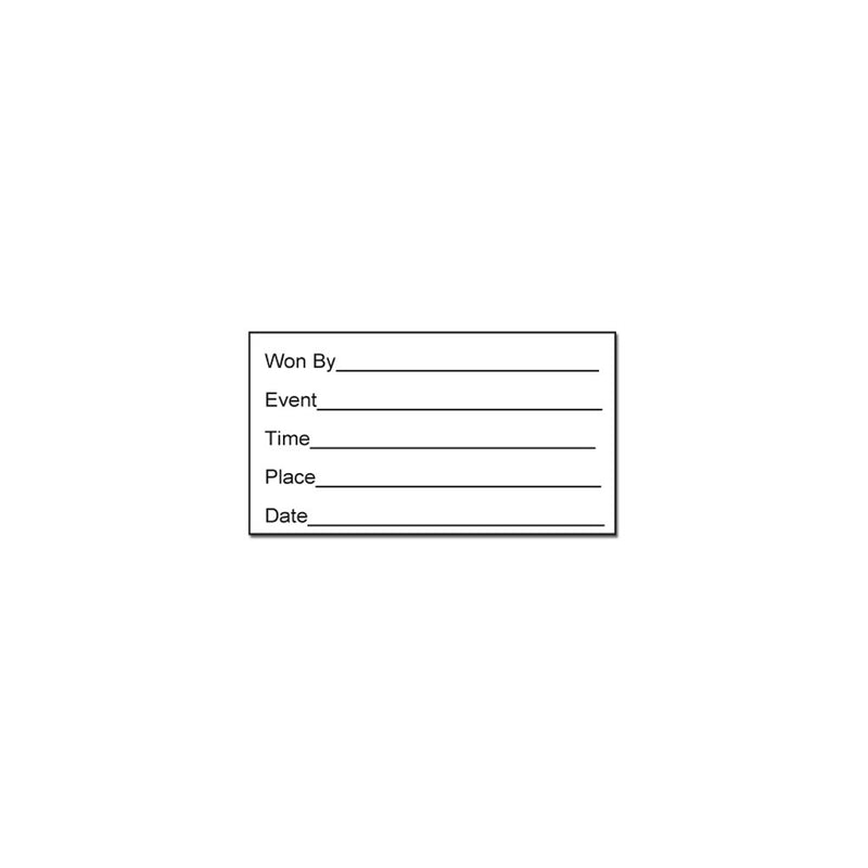 Record Card On Ribbon Pack of Style A Stick-on Record Cards | Accessories