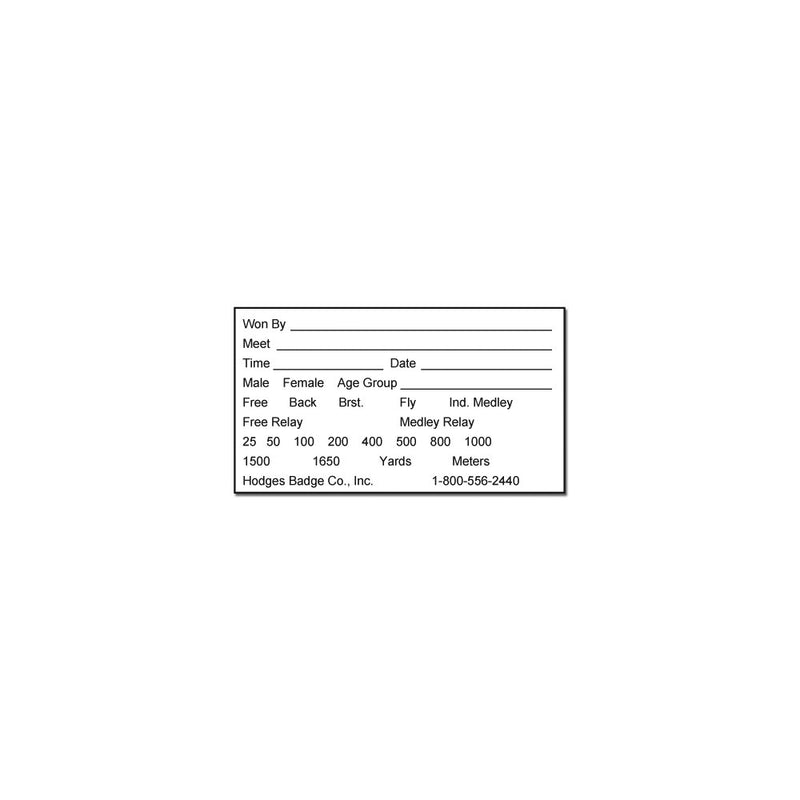 Style S Stick-on Record Cards | Hodges Badge Company, Inc