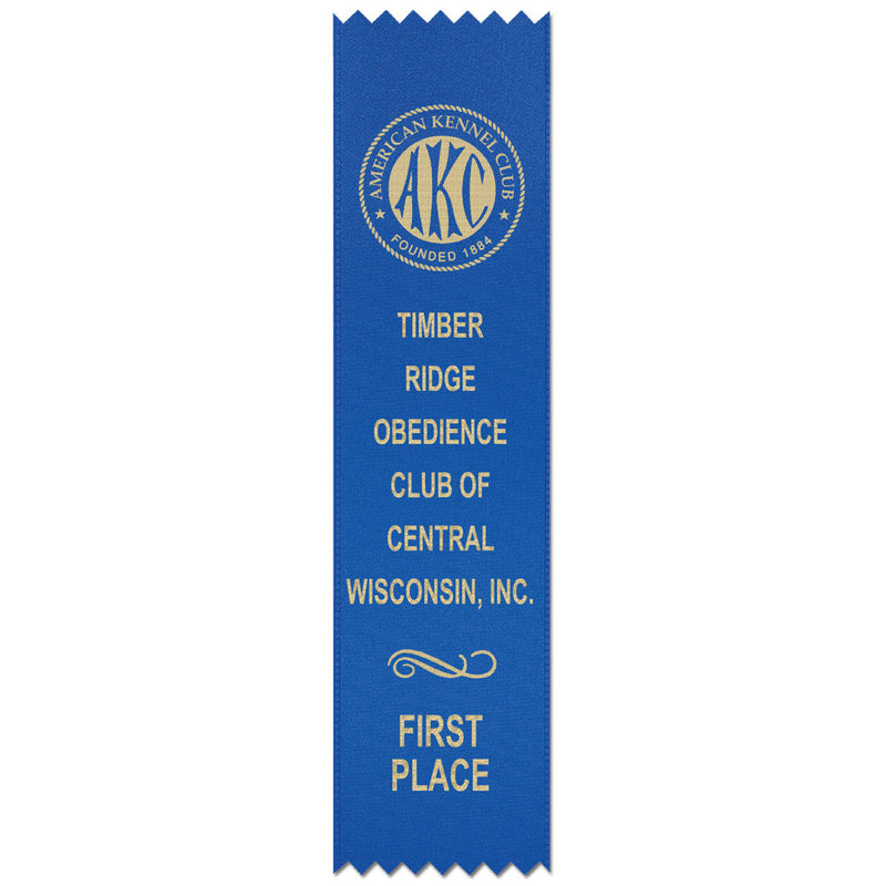 2-1/2" x 8" Custom Pinked Top Award Ribbon