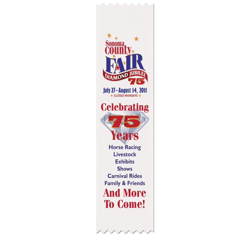 Top 9 Ribbon Multicolor Pinked Top Award Ribbon | Hodges Badge Company