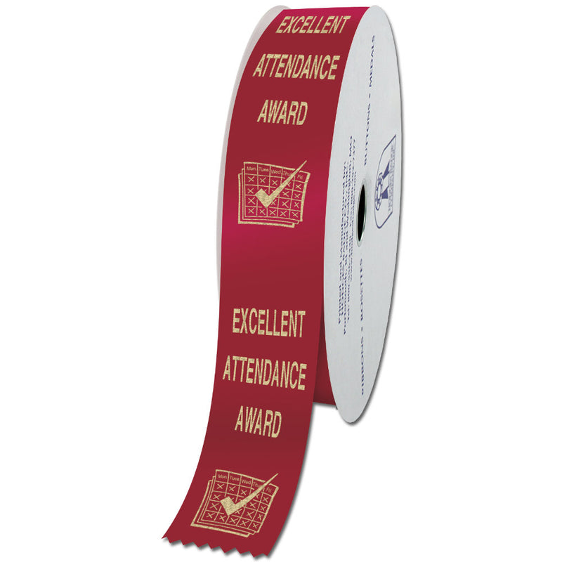 2" X 100 Yards Stock Attendance Award Ribbon Roll