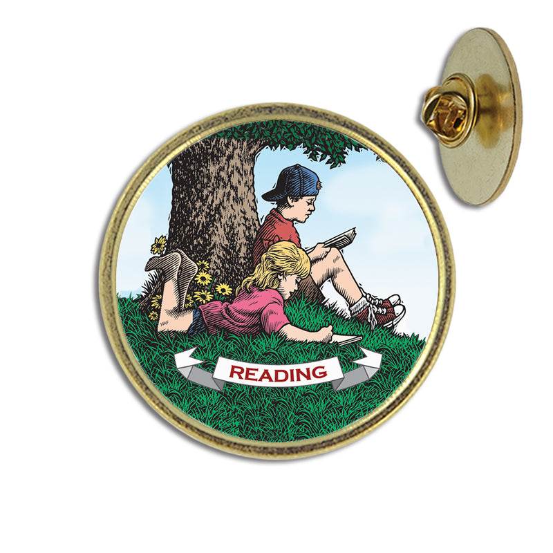 Reading Lapel Pin