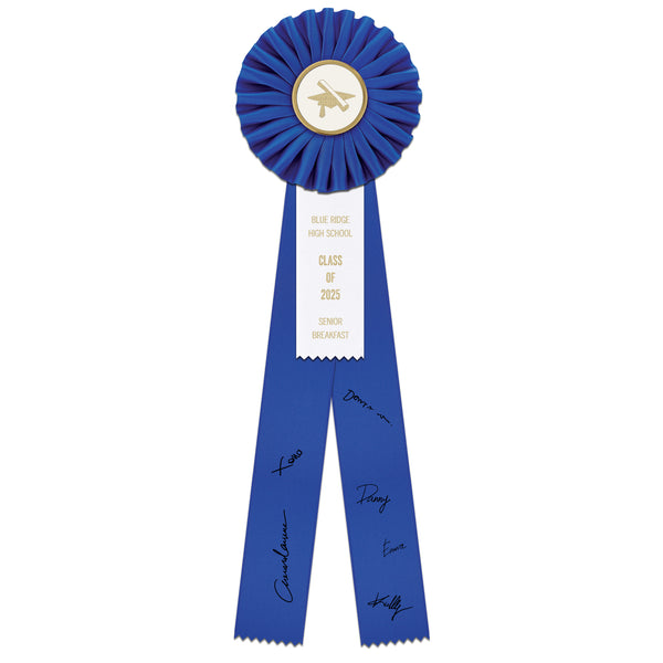 Signature Rosette Award Ribbon, 5" Top
