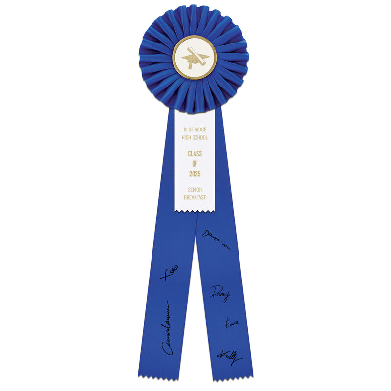 Signature Rosette Award Ribbon, 5" Top