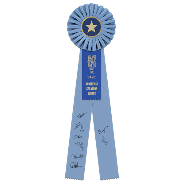 Signature Rosette Award Ribbon, 5" Top