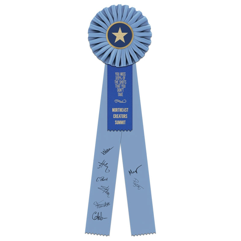Signature Rosette Award Ribbon, 5" Top
