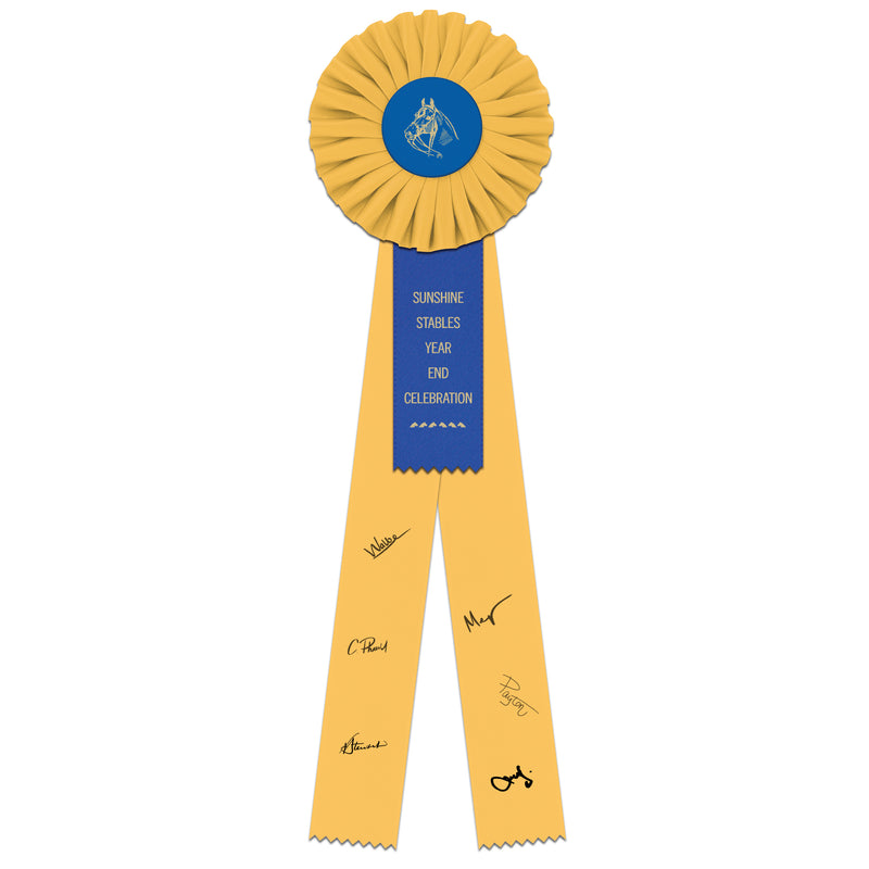 Signature Rosette Award Ribbon, 5" Top