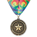 2-1/4" Stock LX Award Medal With Millennium Neck Ribbon
