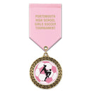 1-3/4” Custom LFL Award Medal With Satin Drape Ribbon