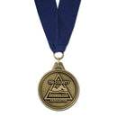 1-3/4" HL Custom Award Medal With Grosgrain Neck Ribbon